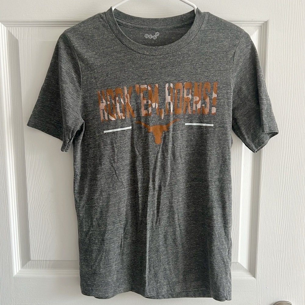 Texas Longhorns Grey Short Sleeve Women’s T-Shirt Top Small